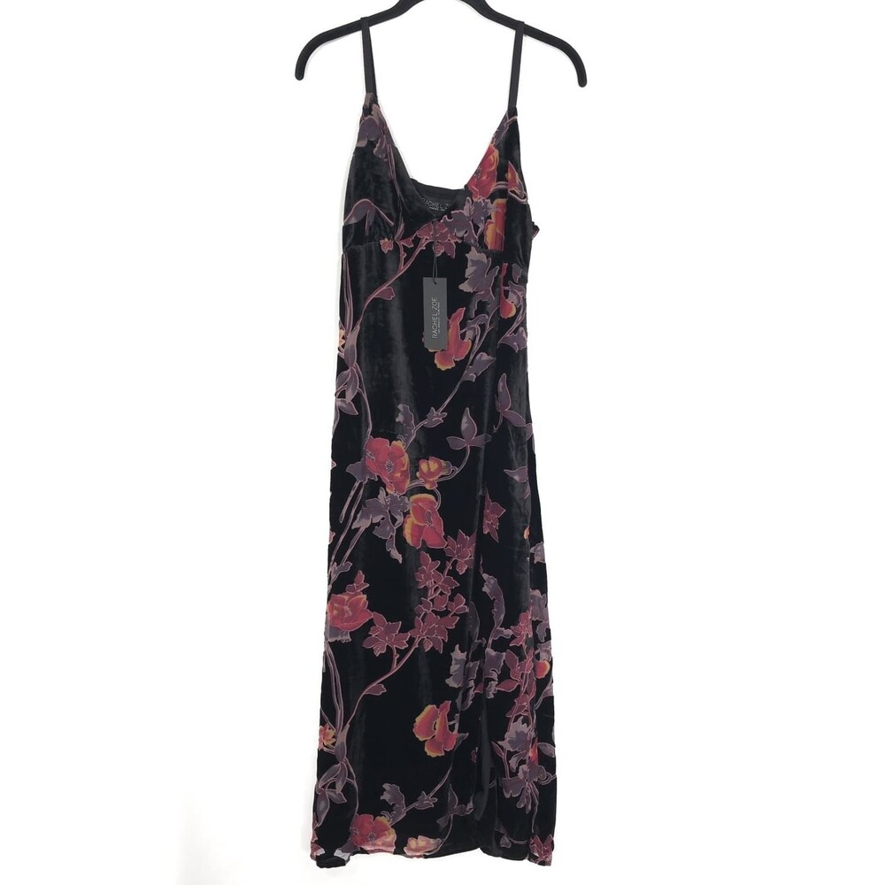 RACHEL ZOE Women's New Maxi Dress 4 Floral Adjustable Straps Black